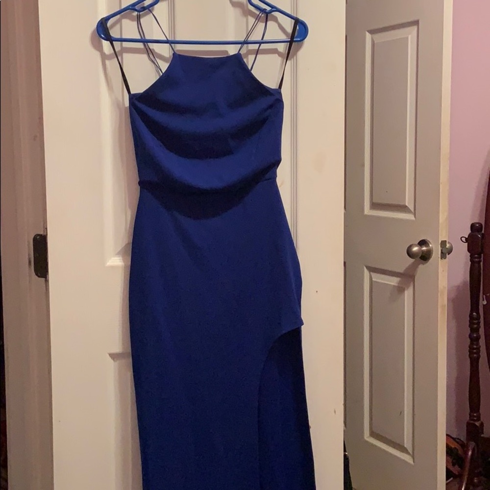 Long blue fashion dress